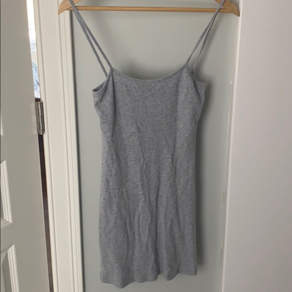 Plain Grey Brandy Melville Mini Slip Dress